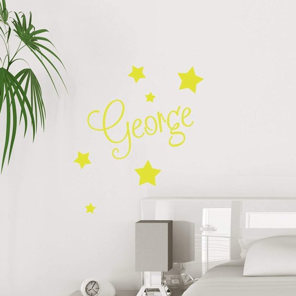 Personalised Wall Name with Stars - Custom Nursery Sticker