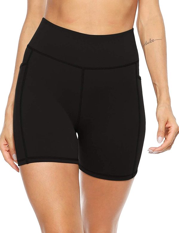 JOYSPELS Women's High Waisted Yoga Shorts - Tummy Control, Sports Running Shorts with Pockets for Gym, Cycling, Yoga, Running, Daily Leisure - Image 4