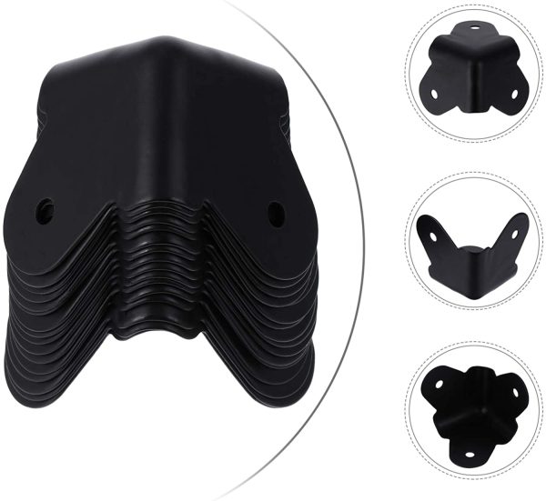 16pcs Speaker Cabinet Protectors Ampliefer Cabinet Corner Guard Protector Rounded Metal Corner Protector