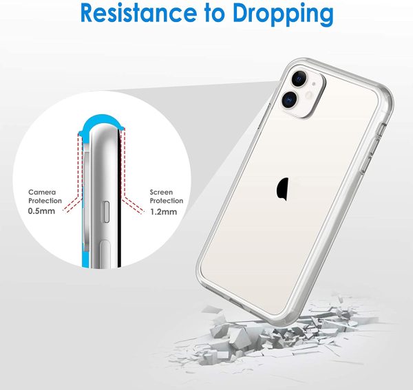 JETech Case for iPhone 11 (2019), 6.1-Inch, Shockproof Transparent Bumper Cover, Anti-Scratch Clear Back, HD Clear