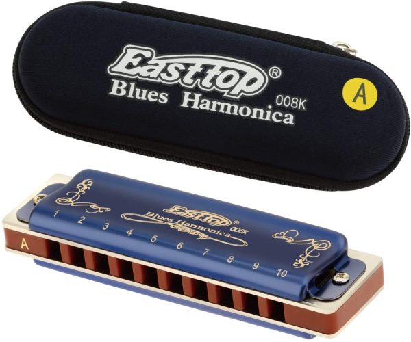 East top 10 Holes 20 Tones 008K Diatonic Harmonica Key of A with Blue Case, Standard Harmonicas For Adults, Professional Playerand Students - Image 5