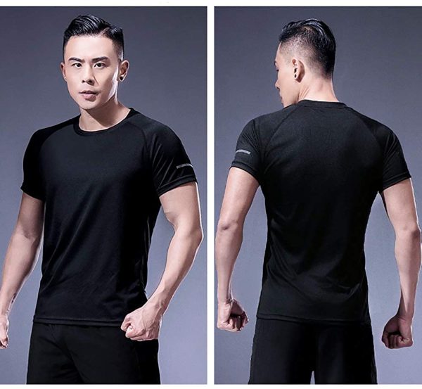 Holure Men's 3 Pack Sportswear Breathable Quick-Drying Short-Sleeved T-Shirt - Image 3