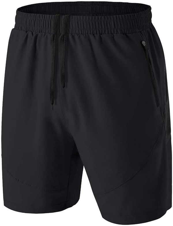 HMIYA Men's Sport Shorts Quick Dry Running Gym Casual Short Lightweight with Zip Pockets - Image 2