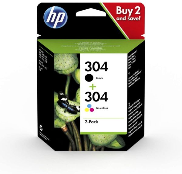 HP 3JB05AE 304 Original Ink Cartridges, Black and Tri-Colour, Multipack - Image 6