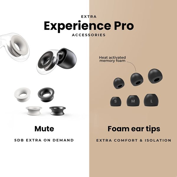 Loop Experience Pro Earplugs - High Fidelity Hearing Protection for Musicians, DJs, Drummers, Festivals, Concerts and Nightlife ?C 18dB Noise Reduction Ear Plugs ?C Extra Accessories incl - Black - Image 3