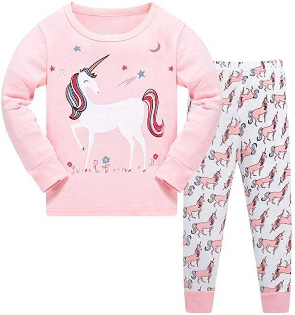 Girls Christmas Pyjamas Set Toddler Clothes Sleepwear Animal Printed Nightwear Winter Long Sleeve PJs 2 Piece Outfit Xmas Gift for Kids - Image 4