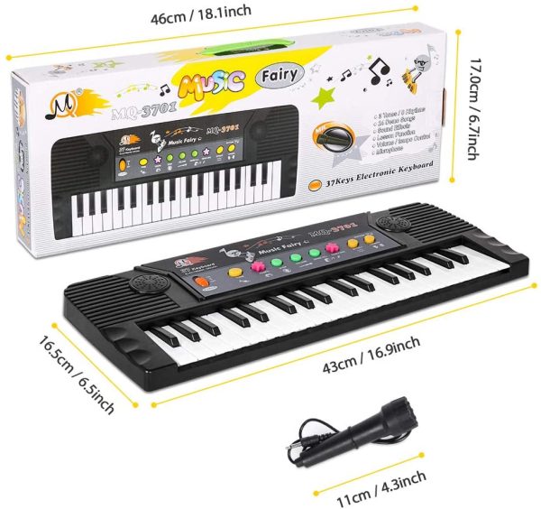 m zimoon Piano for Kids, Piano Keyboard Multifunction 37 Keys Electronic Keyboard with Microphone Musical Educational Toys for Boys Girls Beginners Age 3-8 Year Old