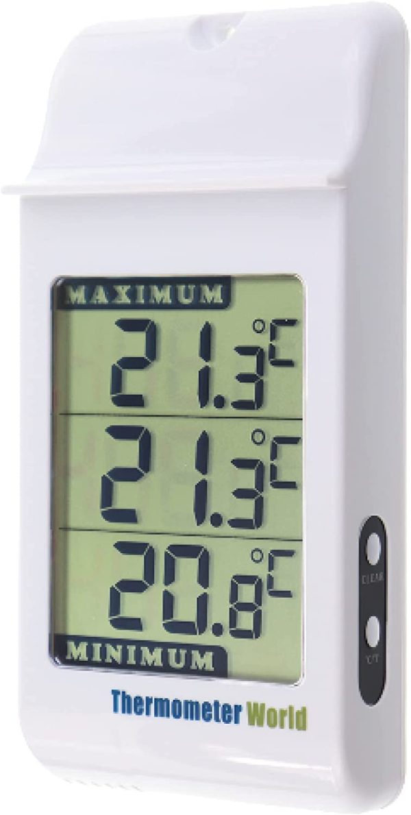 Digital Max Min Greenhouse Thermometer - Max Min Thermometer to Monitor Maximum and Minimum Temperatures, Wall Mounted Greenhouse Accessories for Indoor or Outdoor - Image 6