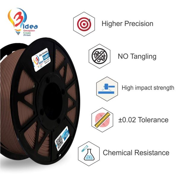 ICE Filaments ICEFIL1PLA104 PLA filament, 1.75mm, 0.75 kg, Barbaric Brown