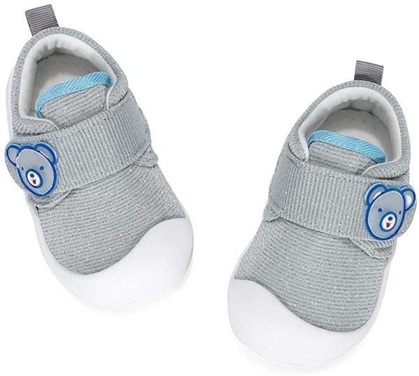 MASOCIO Baby Boys Girls First Walking Shoes Glittery Infant Toddler Cartoon Trainers Rubber Anti-Slip Prewalker Shoes - Image 2