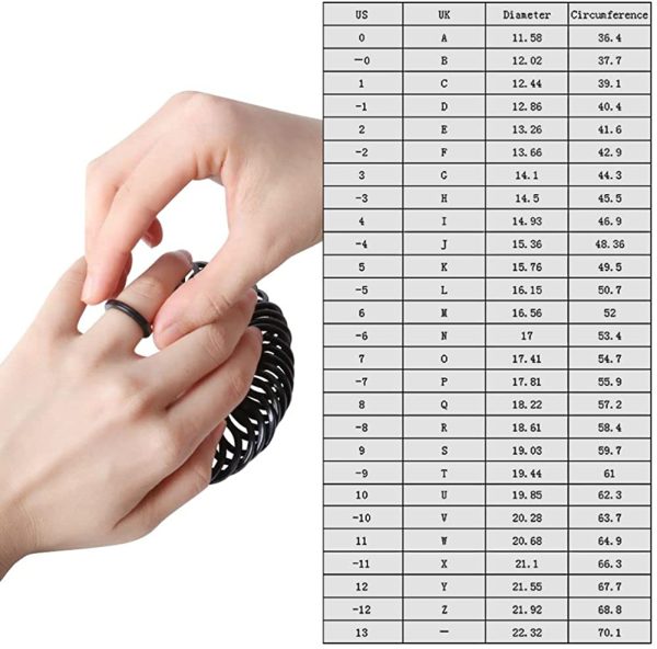 Ring Sizer Uk??Finger Sizing Measuring Tool, Finger Size Measurer Sizing Belt Measurement Tools For Measuring Rings Diameters Uk Sizes A-Z Women Men