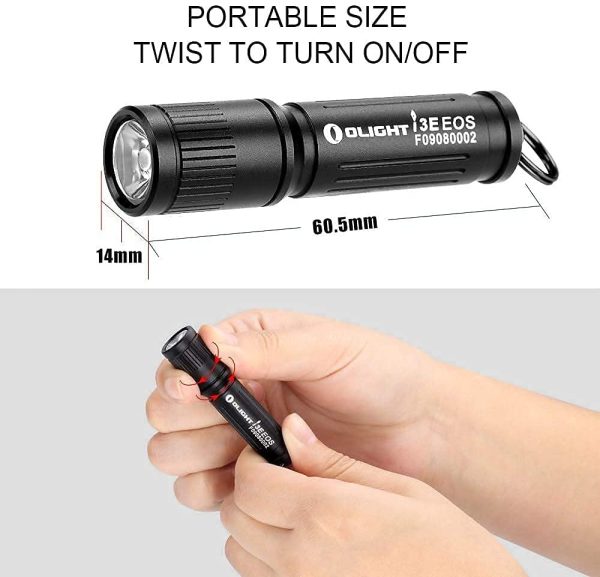 i3E EOS Pocket Torch 90 Lumens EDC Flashlights Compact Keychain LED Mini Torches Single AAA Keyring Light for Night and Camping - Image 2