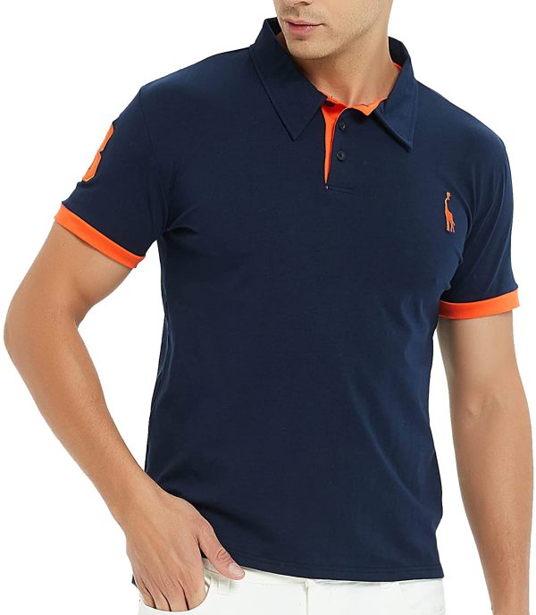 GLESTORE Mens Polo Shirts Giraffe MT1030 Golf Tennis T-Shirt - Image 4