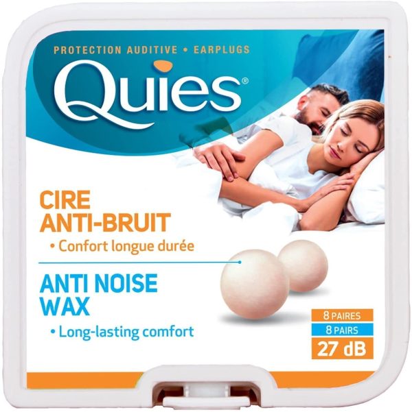 Quies Earplug Natural Wax, 8-Pairs