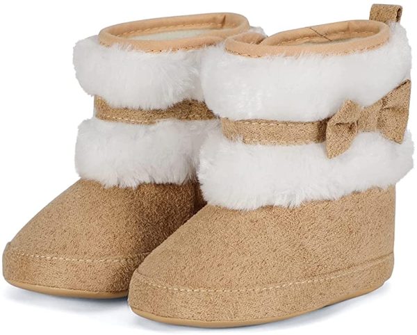 Matt Keely Baby Girl Bowknot Snow Boots Soft Sole Winter Warm Shoes Booties - Image 2