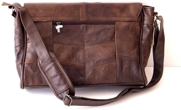 Lorenz MENS WOMANS LEATHER SATCHEL SHOULDER BAG LEATHER MESSENGER UNISEX BAG - Image 4