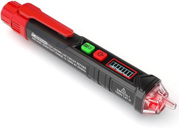 KAIWEETS HT100 Voltage Tester, Dual-Range 12V-1000V/48V 1000V Non-Contact Electrical Tester, Voltage Sensitivity Electric Compact Pen with NCV, LED Flashlight, Buzzer Alarm, Wire Breakpoint Finder - Image 7