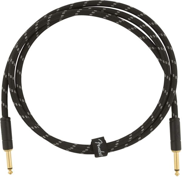 Fender Deluxe Series Instrument Cable - 5 ft ?C STR/STR ?C Black Tweed,1.5m,990820093 - Image 2