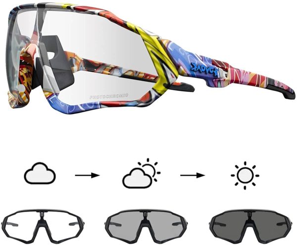 KAPVOE Photochromic Cycling Glasses Tr90 Frame For Men Women Clear Sports Sunglasses Mountain Bike Glasses Transparent MTB Bicycle Goggles Running - Image 2