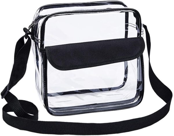 Eu-Artis Clear Crossbody Messenger Shoulder Bag With Adjustable Strap Concert Stadium Approved Transparent Purse with front pocket for men women - Image 4