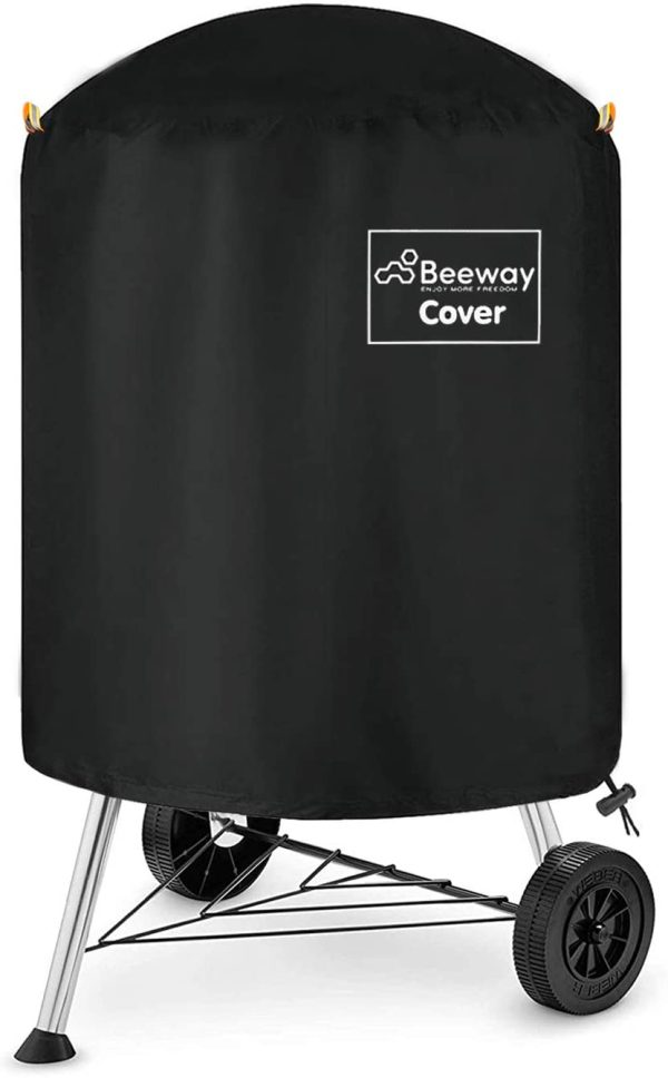 BEEWAY Barbecue Cover, BBQ Grill Cover - 210D Oxford Fabric, Water-Resistant, Indoor Outdoor Rain Dust Protection, Round ??77x 68cm - Image 2