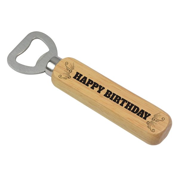 Happy Birthday Gifts for Him, Son - Birthday Gifts for Men Brother Dad Grandad - Wooden Beer Drinks Bottle Opener (Non Personalised) - Image 2