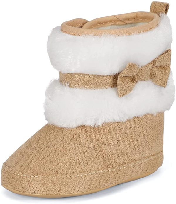 Matt Keely Baby Girl Bowknot Snow Boots Soft Sole Winter Warm Shoes Booties - Image 5