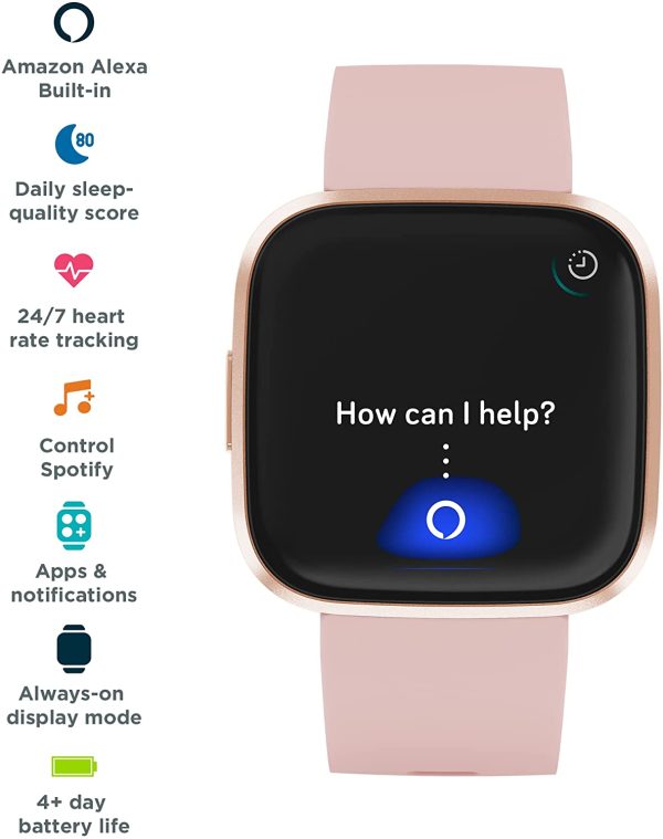 Fitbit Versa 2 Health & Fitness Smartwatch with Voice Control, Sleep Score & Music - Image 2