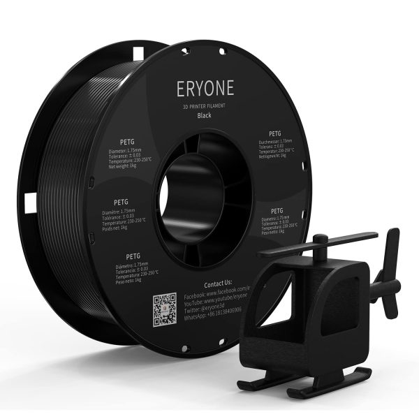 ERYONE PETG Filament, High Strength Filament PETG, 3D Printer Filament for 3D FDM Printing 1kg Black - Image 6