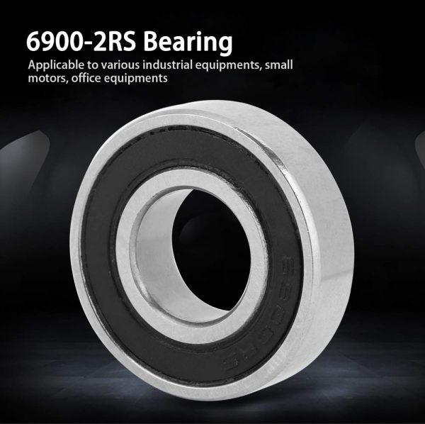 Deep Groove Ball Bearing, 10Pcs Double Sealed 10mm x 22mm x 6mm Steel Metal Bearing for 10mm Shaft Rod DIY projects - Image 4