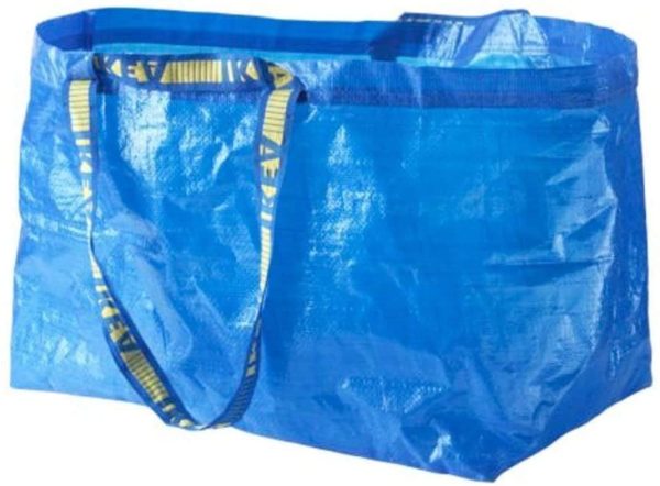 FRAKTA Carrier Bags, Blue, Large, 71 Litres - Set of 10 - Image 2