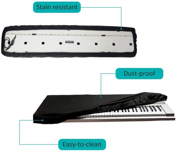 Lictin 88 Key Electronic Piano Dust Cover with a Drawstring, Protective for 88 Key Piano Keyboard (Dimension: 135 * 27 * 13cm/53 * 10.6 * 5.1inches) - Image 6