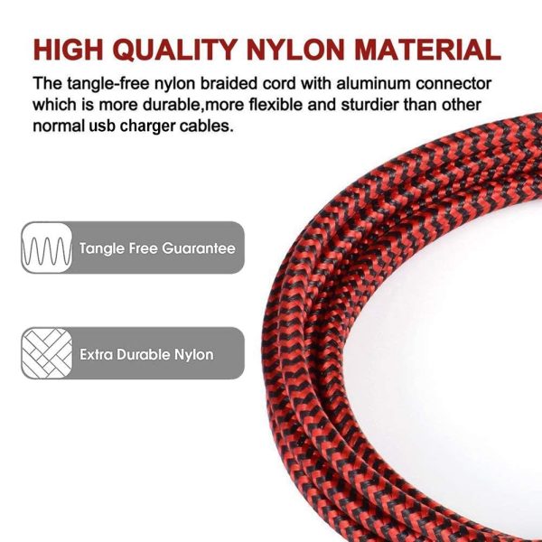 Micro USB Cable YOSOU Android Cable 1.8M 2Pack Nylon Braided USB Cable Fast USB Charger Charging Cables Compatible with Samsung S7/S6/S5/J7/J6/J5/J3/A10/A6, Tablet, Xbox, PS4 Controller and More - Image 6