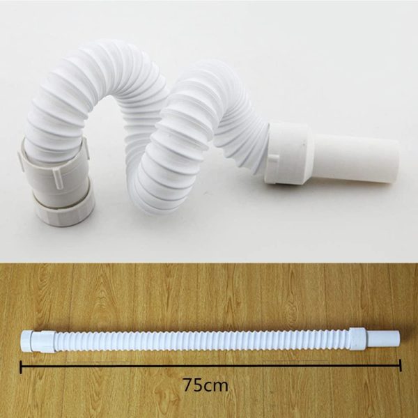 Flexible Connector Hose Tube Stretch Water Pipe for Bath Basin Drainer Toilet with 30mm Inner Diameter, 40mm Outer Diameter - Image 2