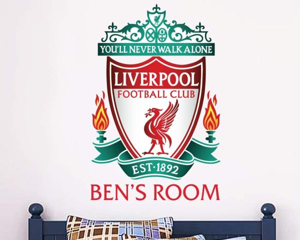 Official Liverpool Football Club Official Personalised Name & Crest Wall Sticker + LFC Decal Set Vinyl Poster Print (60cm) - Image 2