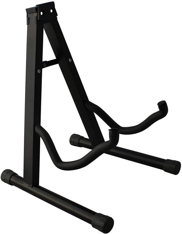 CAIHONG Guitar Stand Folding Universal A frame Stand for All Guitars Acoustic Classic Electric Bass Travel Guitar Stand - Black - Image 2