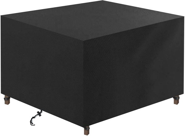 Garden Furniture Covers, Patio Furniture Covers Waterproof Heavy Duty 600D Oxford Fabric 123x123x74cm Cube Outdoor Table Covers Windproof Anti-UV Cube Set Cover??Waterproof Upgrade Version?? - Image 4