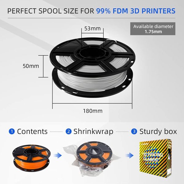 Flashforge? PLA 3D Printing Filament 1.75mm 0.5KG/Roll for Dreamer and Finder Series (Black)