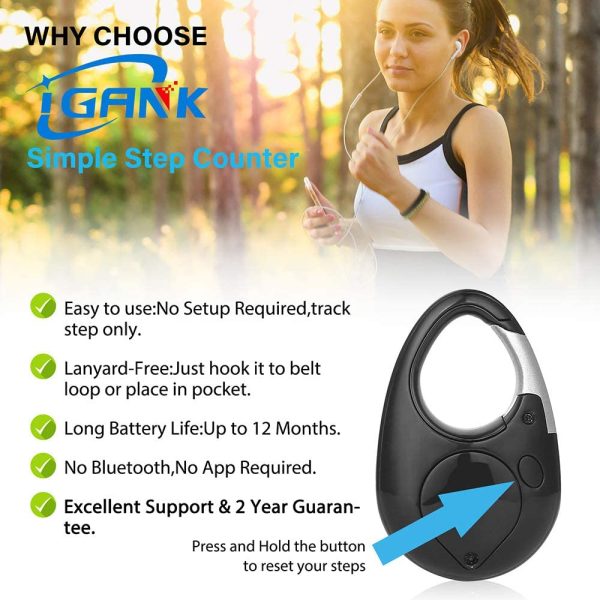 iGANK Simple Walking Pedometer Step Counter for men women kids - Image 6