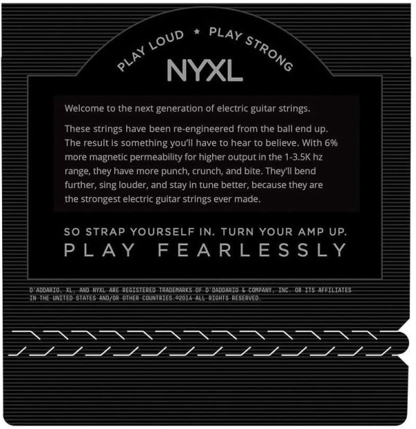 D'Addario Guitar Strings - NYXL Electric Guitar Strings - NYXL1149 - High Carbon Steel Alloy for Strength, Tuning Stability, Tone - Medium, 11-49, 1-Pack