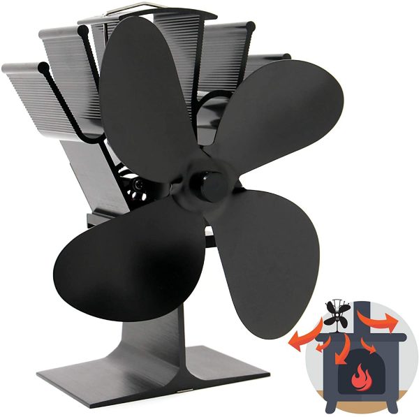 Heat Powered 4 Blade Stove Fan | Silent Operation | Fireplace Wood & Log Burner | Increased Efficiency | Safe & Eco Friendly | M&W - Image 4