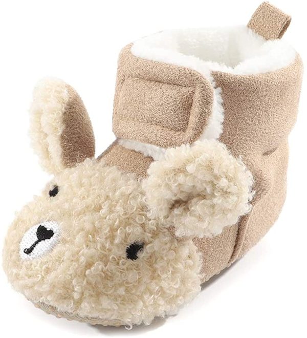 LACOFIA Baby Boys Girls Anti-Slip Soft Sole Winter Warm Booties - Image 2