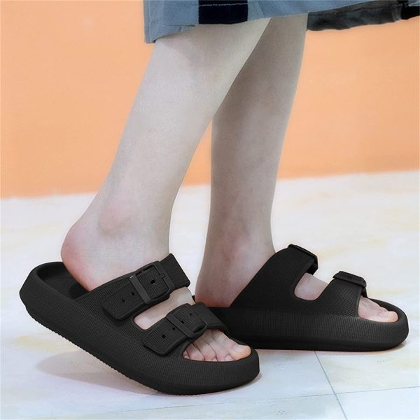 GEWEO Slippers Women Slides Men Beach Flip Flops Non-Slip Adjustable Buckle Sandals Summer Pool Sliders Indoor Unisex 3-10UK - Image 4