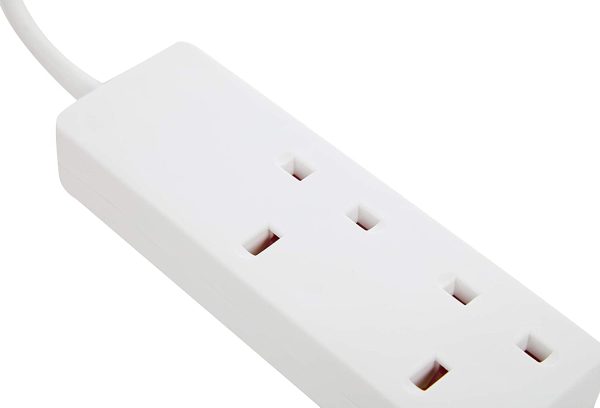 Pro Elec 15298pl 2 m 2 Gang Slimline Version Extension Lead - White - Image 4