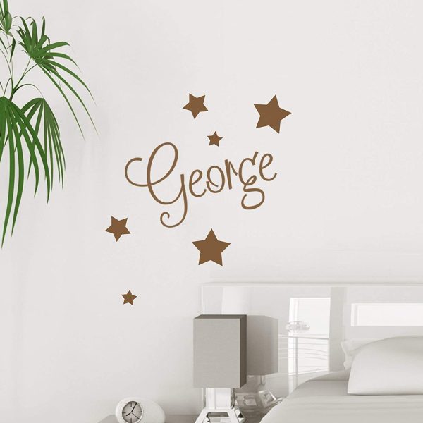 Personalised Wall Name with Stars - Custom Nursery Sticker - Image 5