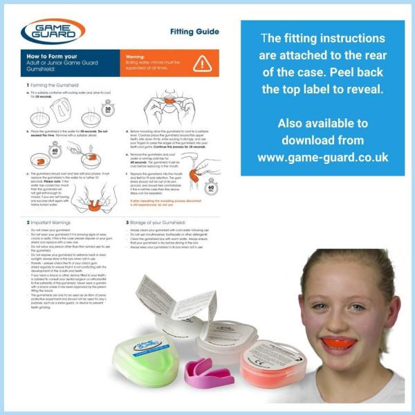 Game Guard Boil & Bite Mouth Guard/Gum Shield ?C Mouldable Mouthguard/gumshields - Choice of Colours - Adult/Senior/Junior/Kids/Childrens/Youth - CE Approved, Great for School Sports, Rugby, Hockey - Image 5