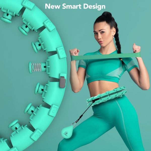 Desire Deluxe Weighted Hula Hoop ?C Premium Infinity Smart Hoops Detachable Ring - 360 Degree Spinning Ball with Weight for Adult Fitness Exercise - Image 5