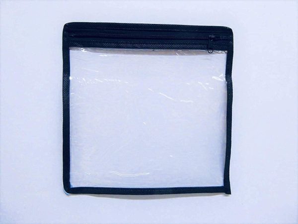 Clear PVC Storage Bag with Zip for Holiday Travel Airport Security Toiletry Bag 20x20 cm - Image 4