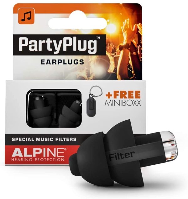 Alpine PartyPlug Ear Plugs - Safely enjoy Parties, Music Festivals and Concerts - Great music quality - Comfortable & hypoallergenic - Reusable earplugs - Black - Image 3