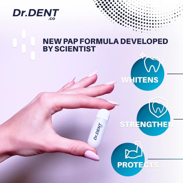 DrDent Professional LED Teeth Whitening Kit - Sensitivity Free Formula - 8 Teeth Whitening Gel Pods 33.6ml - Helps to Remove Stains - Includes Mouth Tray & Shade Guide - Rapid & Effective Results - Image 2